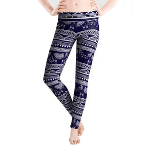 Women's High Waist Full Length Leggings Elephant <b>Pattern</b> Stretch <b>Knitted</b> Spandex Polyester Quick Dry Invisible Pocket Sporty All - Product Image 1