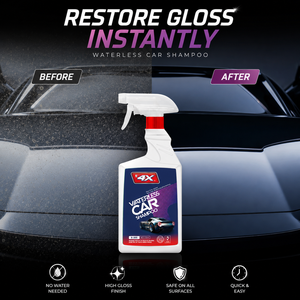 4X Champú para Auto sin Agua, Spray de Cera, Limpiador de Polímero de Carnauba y Silicona, Pulidor, Brillo, Protección de Pintura, Detallador - Product Image 2