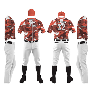 Wholesale Adults High Quality Breathable Baseball Uniform <b>Hip</b> Hop Sublimation Printed Solid Color Latest Unisex Baseball Uniform - Product Image 6