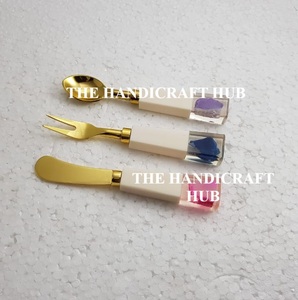 Hot Selling Design <b>Cheese</b> <b>Set</b> Kitchen Utensil Cutlery <b>Set</b> Stainless Steel <b>Cheese</b> <b>Set</b> Wood Resin Handle At very best Price - Product Image 4