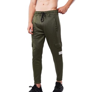 Venta al por mayor de pantalones de correr de los hombres de moda Cargo Sports Pantalones de los hombres ropa lavada de alta calidad de algodón hecho Pantalones de correr para los hombres - Product Image 1