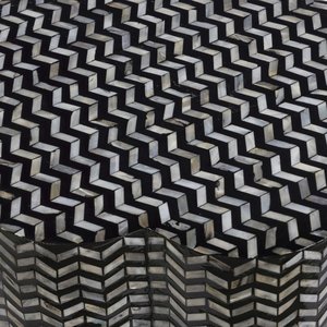 Arabic Contemporary Mother of Pearl Inlay MDF Side Table Decorative Polygonal Design Bedroom End Table Custom Home Hotel Resort - Product Image 5