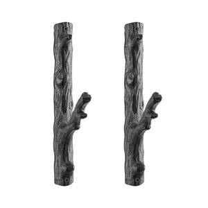 Vertical Branch <b>Coat</b> <b>Hook</b> Matte Black Rustic Twig Wall Hanger for <b>Coats</b> & Hat Black for Rustic Modern Interiors & Boutique Hotel - Product Image 1