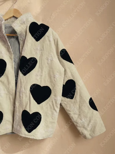 MONIT MARKETING Blouson Bomber Réversible 100% Velours Brodé à la Main Motif Floral Doublure Coton Automne/Printemps Hiver Femme - Product Image 3