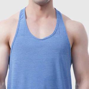 Men's Sports Fitness Tank Tops OEM Custom Logo Knitted Cotton Vest Bodybuilding Stringer Gym Running Plus Size Sleeveless - Product Image 6