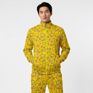 Conjunto Deportivo Unisex con Estampado de Dibujos Animados, Chaqueta con Cremallera de Manga Larga y Pantalones, Ropa Casual, Material de Poliéster Transpirable - Product Image 4