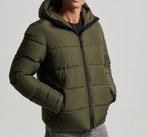 Top Selling Zipper Style Hooded Puffer <b>Jacket</b> For Men 100% Polyester Fabric Long Sleeve Lightweight Bubble <b>Jacket</b> For Winter Use - Product Image 3