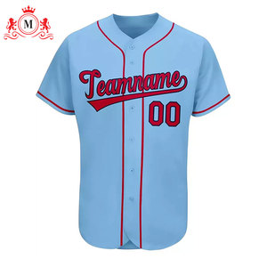 Conjunto de Uniforme de Béisbol para Hombre, Camiseta Azul Claro con Pantalones Blancos, Transpirable, de Poliéster, Talla Adulto, Diseño con Nombre de Equipo - Product Image 4