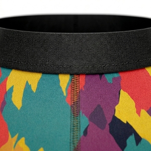 Boxer imprimé géométrique coloré pour hommes, coupe ample, mélange de coton, taille élastique, respirant, confortable, sous-vêtements décontractés - Product Image 6