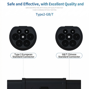 Adaptateur de charge EV Type 2 vers GB/T, convertisseur de charge rapide AC/DC pour modèles de véhicules électriques européens vers chinois, directement de l'usine - Product Image 2