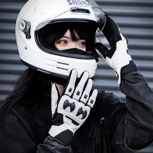 Custom Summer Windproof Anti <b>Vibration</b> Half Finger Riding Waterproof Racing Motorbike <b>Men</b> Vintage Leather Motorcycle Gloves - Product Image 4