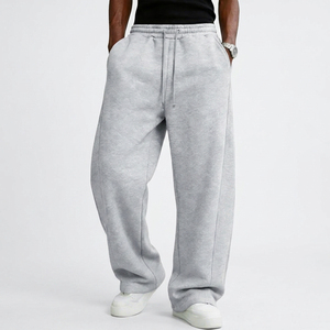 <b>Men's</b> Mid Waist Oversized Baggy Heavyweight Fleece Sweatpants Loose Fit Wide Leg Joggers Streetwear <b>Lounge</b> Athletic Casual <b>Pants</b> - Product Image 1