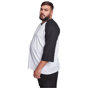 Camiseta raglán de manga larga personalizada para hombre, camiseta premium, camiseta básica, 100% algodón, tela jersey, camiseta para gimnasio. - Product Image 5