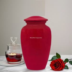 Urnes de crémation pour adultes de haute qualité couleur personnalisée cendres de souvenir sans rouille conception classique urnes funéraires fabricant de pots - Product Image 1