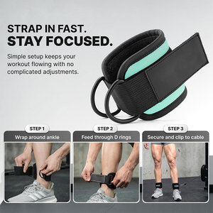 Correa de Tobillo para Levantamiento de Pesas, Ajustable, Cómoda, Soporte para Tobillo, Apta para Gimnasio, Levantamiento de Pesas, Fisicoculturismo, Tamaño Personalizable - Product Image 4