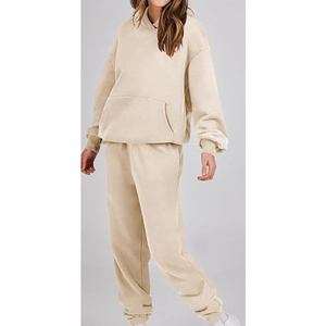 Custom Logo High Quality Custom Acid Wash and Embroidery Logo Soft Cotton Hoodie and <b>Sweatpants</b> <b>Women</b> Tracksuits Two Piece Sets - Product Image 2