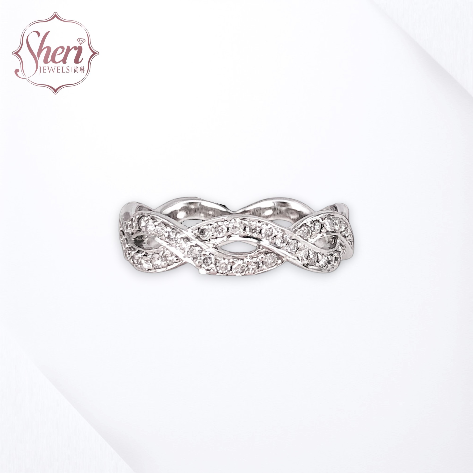 18K Solid White Gold