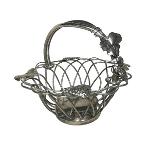 Decorative Silver Metal <b>Basket</b> For Fruit Display Dining <b>Table</b> Centerpiece And Kitchen Countertop Storage Purposes Use From India - Product Image 5