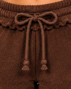 Brown <b>Women</b> Drawstring Casual <b>Shorts</b> Soft Cotton Terry Summer Beach Lounge <b>Shorts</b> <b>Elastic</b> <b>Waist</b> Pocket Comfortable Fashion - Product Image 5