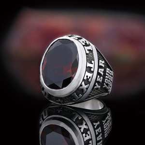 Bague d'université BOJ MCollege 012 personnalisée en argent avec diamant, bague de diplôme unisexe, certifiée GIA, micro-prix bas - Product Image 1