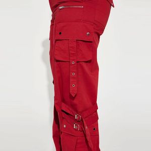 GRACE COLLECTION <b>Women's</b> Customizable Casual Canvas <b>Trouser</b> in <b>Red</b>-Eco-Friendly Breathable Quick Dry 100% Cotton - Product Image 3