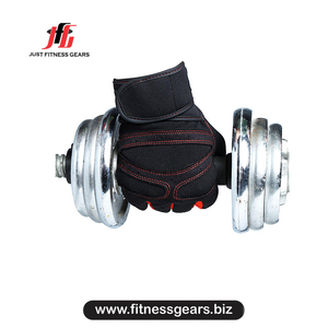 Guantes de Levantamiento de Pesas JUST FITNESS GEARS de Cuero PU, Medios Dedos, Correa de Muñeca Ajustable, Ligeros, de Secado Rápido, para Ciclismo Deportivo - Product Image 4