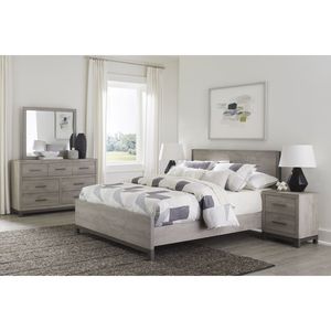 Mobili Moderni Premium per Camera da Letto - Letto Matrimoniale in Melamina di Alta Qualità, Finitura Grigio Chiaro - Product Image 4