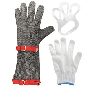 Gants de jardin en maille tricotée, équipement de protection, gants résistants aux coupures en acier inoxydable de haute qualité, maille S/S 18/8 - Product Image 3