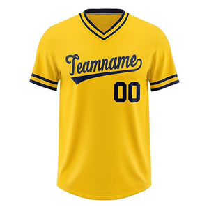 Camiseta de béisbol negra personalizada con cuello en V, manga corta, poliéster que absorbe la humedad, nombre del equipo impreso, ropa para adultos para hombre - Product Image 5
