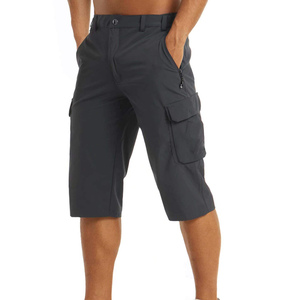 Pantalon Capri pour homme, été, multi-poches, décontracté, coton, élastique, pantalon tactique, vêtements d'extérieur haut de gamme, respirant - Product Image 1