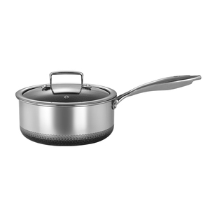Premium Stainless Steel Sauce <b>Pan</b> With Glass Lid For Modern Kitchen Cooking And Daily Food Preparation - Product Image 1