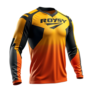 Maillot de cyclisme pour vélo, motocross, manches longues, respirant, coupe-vent, séchage rapide, spandex/coton, automne, extérieur, chemise de motocross - Product Image 3