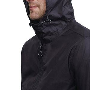 Chaquetas cortavientos con logotipo personalizado para hombre Nuevo abrigo informal de invierno con logotipo en posición frontal Abrigo impermeable con capucha - Product Image 3