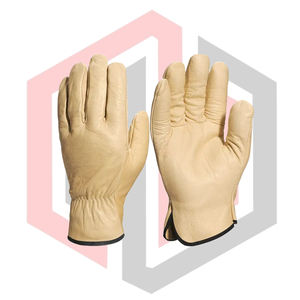 Gants de sécurité en cuir pour conducteur, couleur et logo personnalisables, pour travaux extérieurs, antidérapants, résistants aux déchirures, respirants, sans silicone, anti-coupure - Product Image 1