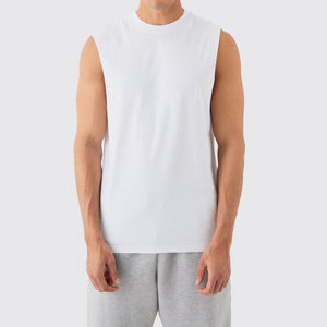 Camiseta sin Mangas Casual para Hombre de Jazo Industries, Tejida, 100% Algodón, Transpirable, 220g, MOQ Bajo, Precio Económico - Product Image 1