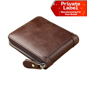 Custom Logo RFID Blocking Genuine Leather Bifold <b>Wallet</b> High Capacity Multi-Card Slot Leather <b>Wallet</b> RFID Protection - Product Image 1