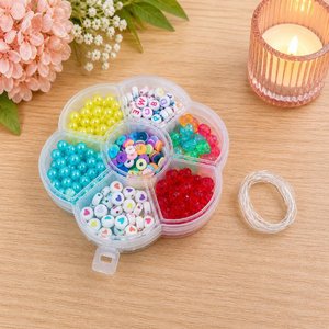 Jaunty Multicolor <b>Crystal</b> Lampwork Glass Assorted Loose <b>Beads</b> Kit Box <b>Bracelet</b> Making DIY07-A Jewelry Crafting - Product Image 6