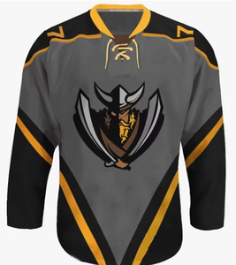 Custom Ice Hockey Jersey Men Long Sleeve Sublimated Print Moisture Wicking Polyester VNeck Adult Uniform - Product Image 1
