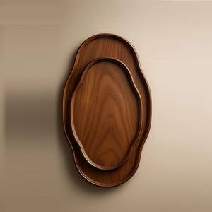 Bandeja de Madera Natural para Servir Alimentos, Decoración del Hogar y Uso en la Cocina, Disponible a un Precio Razonable - Product Image 1