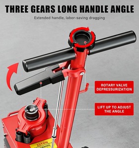 Gato neumático hidráulico de 22 toneladas y 3 posiciones para camiones, con bloques de altura de 1/2/4 pulgadas (225 mm a 435 mm), de alta resistencia y con aleación. - Product Image 4