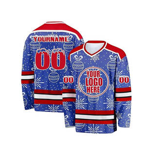 Jersey de Hockey sobre Hielo Sublimado Personalizado, Uniforme Profesional para Equipos, Tejido Transpirable de Secado Rápido, Servicio de Impresión a Todo Color - Product Image 1