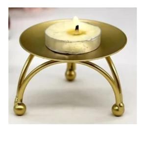 Portavelas Metálico para Decoración de Bodas y Hogar, Acabado Dorado, Grabado a Mano, Soporte para Velas - Product Image 5