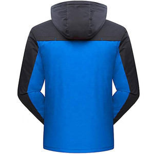 Custom <b>Men</b> Outdoor Jacket <b>Fleece</b> <b>Lined</b> Hooded Winter Hiking <b>Coat</b> Wholesale OEM ODM Private Label Manufacturer - Product Image 5