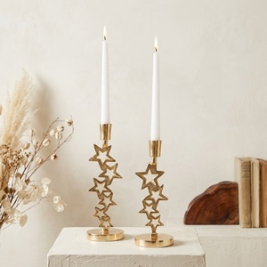 French Horn Taper Candle Holder Modern <b>Silver</b> Polished Aluminum Trumpet <b>Candlestick</b> for Holiday Table Decor Wedding Centerpiece - Product Image 5
