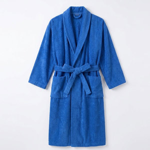 Peignoir en coton gaufré pour homme, léger, respirant, séchage rapide, toutes saisons, pour la maison, l'hôtel, le spa, les voyages, avec poches latérales - Product Image 1