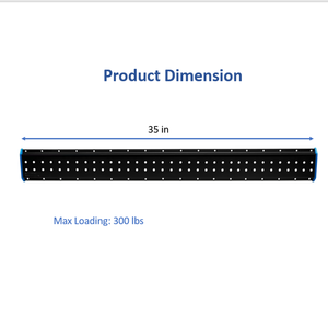 35" Heavy Duty Garage <b>Tool</b> Storage Rail Wall Mount <b>Hook</b> Rack System Steel Pegboard Organizer for Workshop Storage GAPGAR002 - Product Image 4