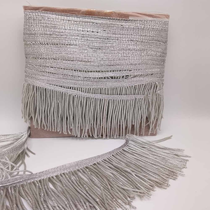 Frange en fil d'argent torsadé de qualité supérieure, fournie directement par l'usine, pour vêtements et décorations intérieures - Product Image 4