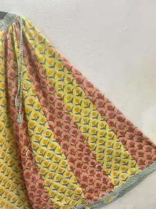 Jupe en coton ethnique bohème faite à la main pour femmes Unique Floral Patchwork Design confortable coupe fluide décontracté été ethnique - Product Image 3