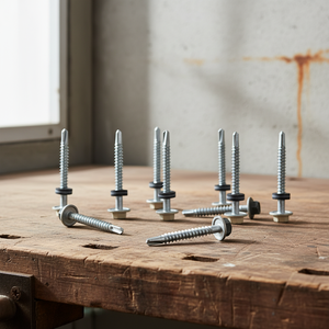 PDC Model 12 Hex Head Self Drilling <b>Screw</b> Bonded EPDM Washer Carbon Steel Coarse Thread <b>Galvanized</b> Zinc Plated Class 4.8/6.8 - Product Image 1