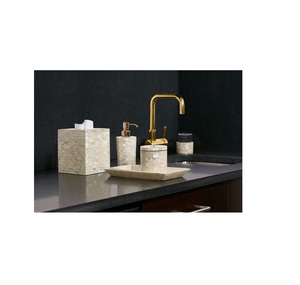 Juego de baño artesanal de nácar, accesorios vintage antiguos, decoración de lujo, colección premium para hoteles y hogares. - Product Image 1